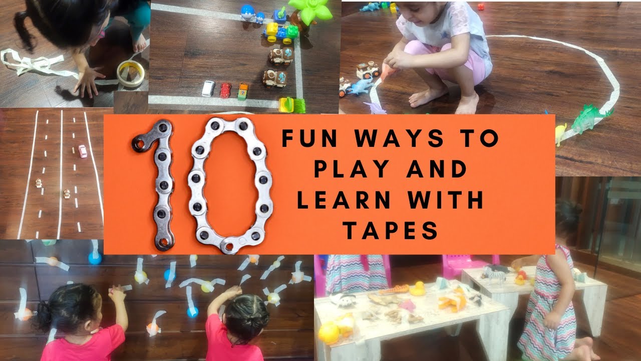 Tape Play for Kids |   masking tape activities | Toddler Activities | Montessori Activities