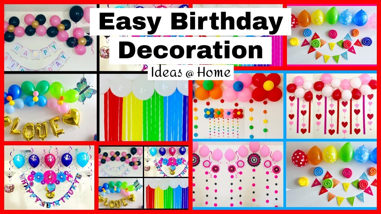Very Easy Kids Birthday Decoration Ideas At Home - Party Decorations.