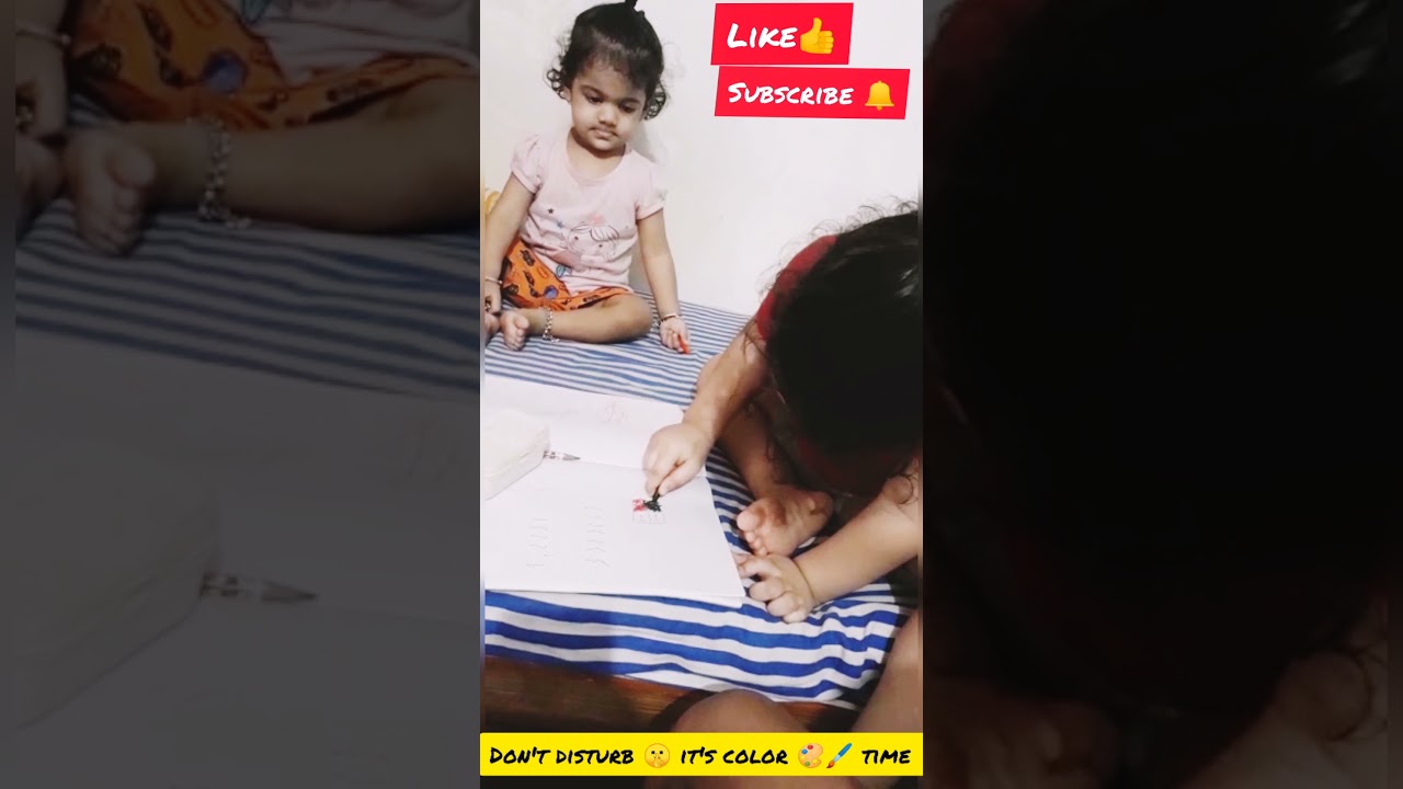 it's color time 🖌️🎨 👶🥰 #kid's activities #shorts रंग का समय 🖌️🎨 masti with color