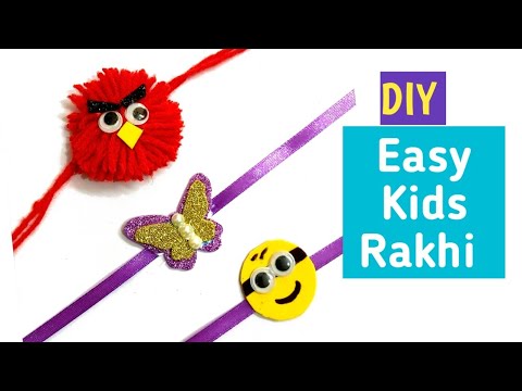 3 Easy#Rakhi making ideas at home #DIY kids Rakhi #Easy Rakhi making ideas for kids #HandmadeRakhi