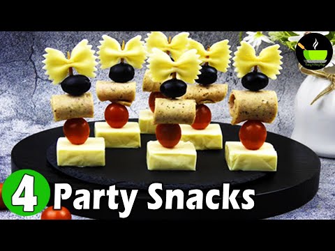 4 Quick Party Snacks & Starters | Ideas For Kid's Birthday Party Snacks | Easy Kids Party Food Ideas