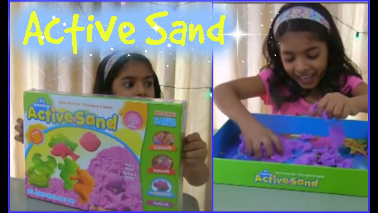 Active Sand for kids - kid having fun with active sand