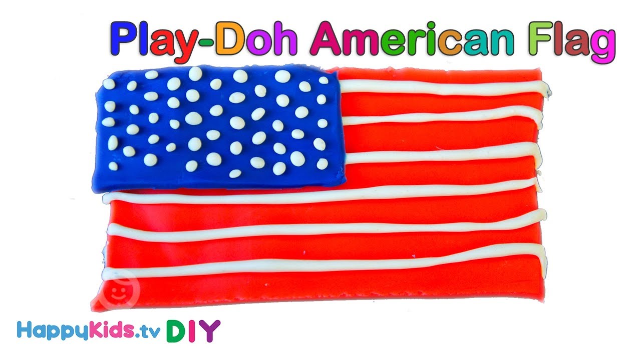 American Flag Play Doh | PlayDough Crafts | Kid's Crafts and Activities | Happykids DIY