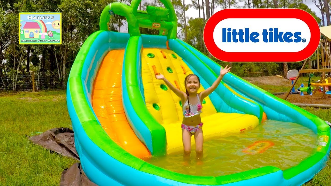 Best Water Slide - Little Tikes Biggest Slide Pool for Summer Kids Activity! Outdoor Play