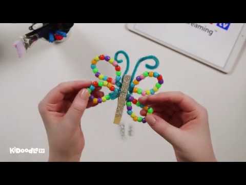 Butterfly Clip DIY | Kid Crafts | At Home Crafts | Low Cost Activities | Kidoodle.TV® Crafts!