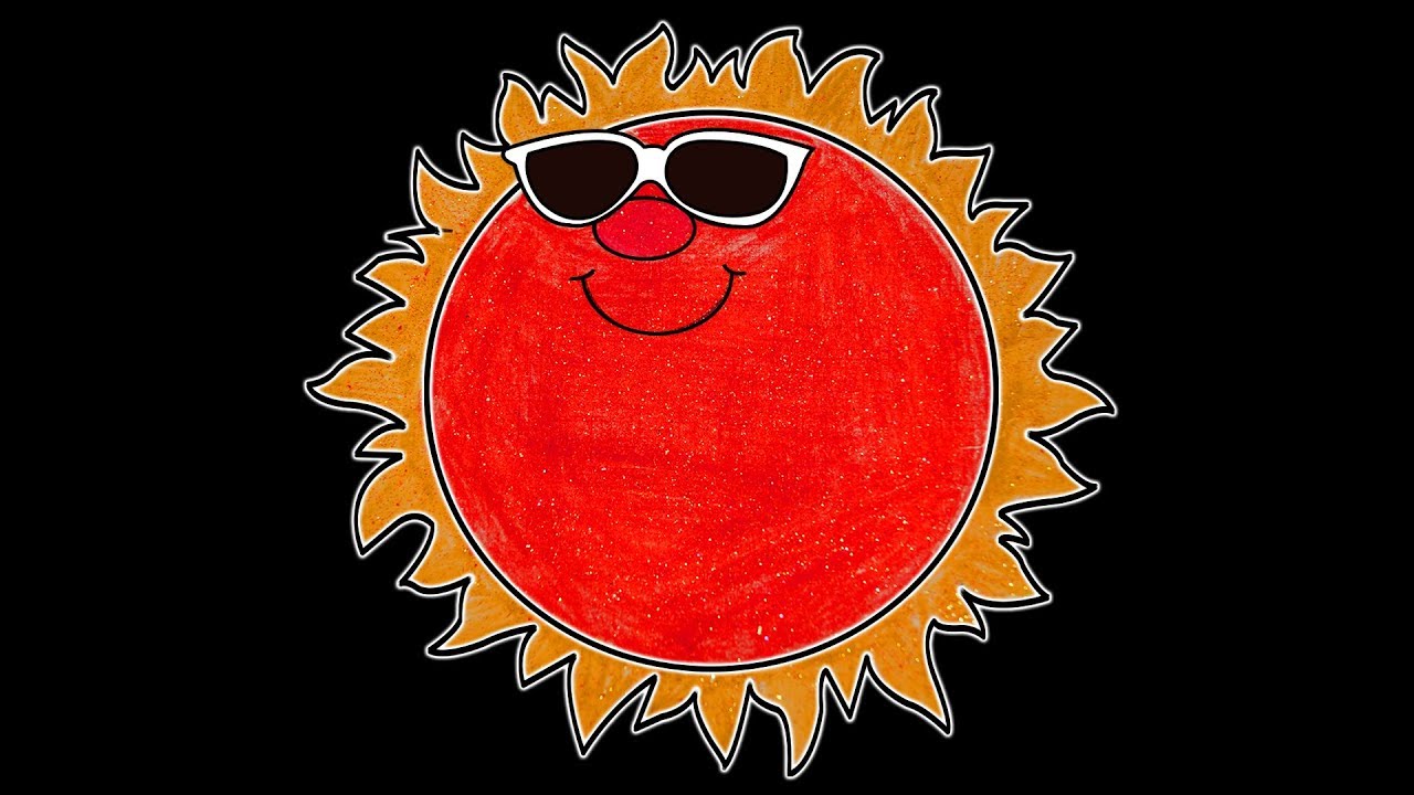 Cartoon sun Drawing and Painting for kids | kids drawing Activity | Art and Craft Ideas for kids