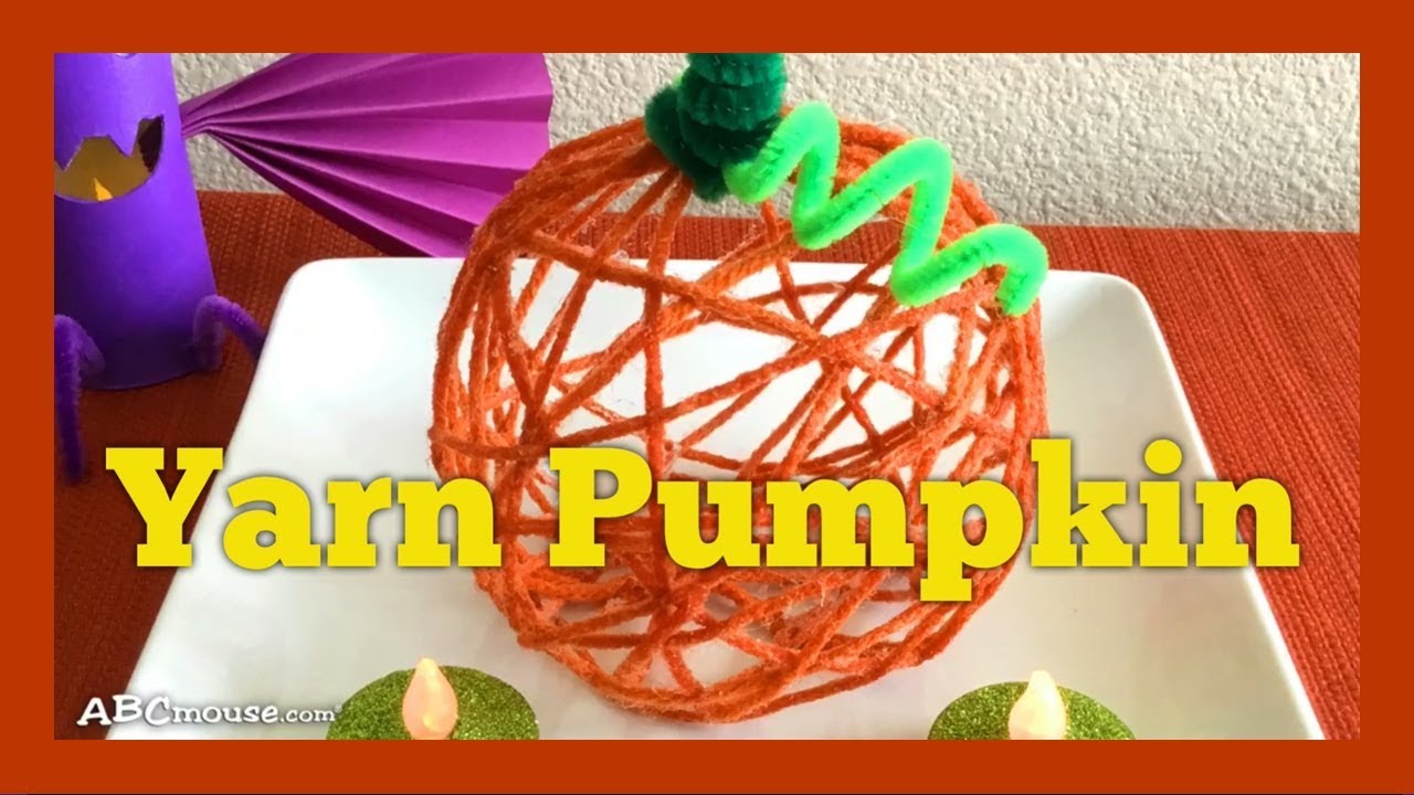 Craft Activity for Kids: Yarn Pumpkin by ABCmouse.com
