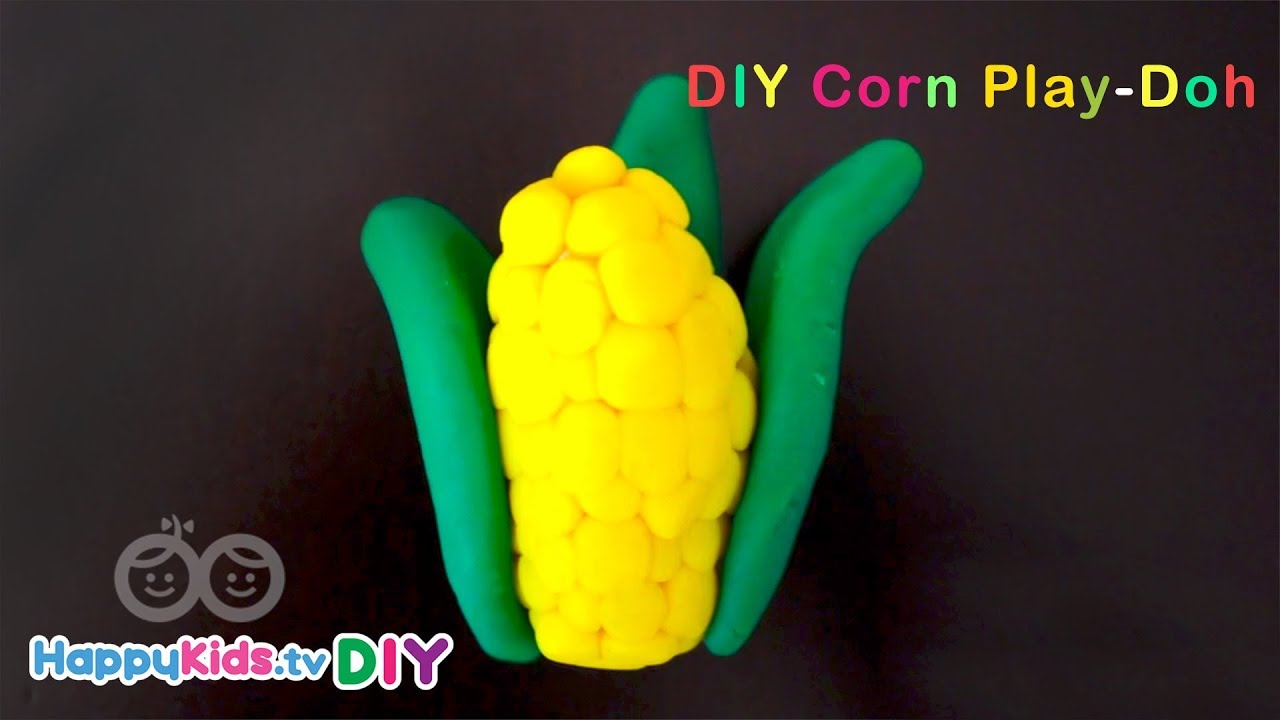 DIY Corn On Cob | PlayDough Crafts | Kid's Crafts and Activities | Happykids DIY