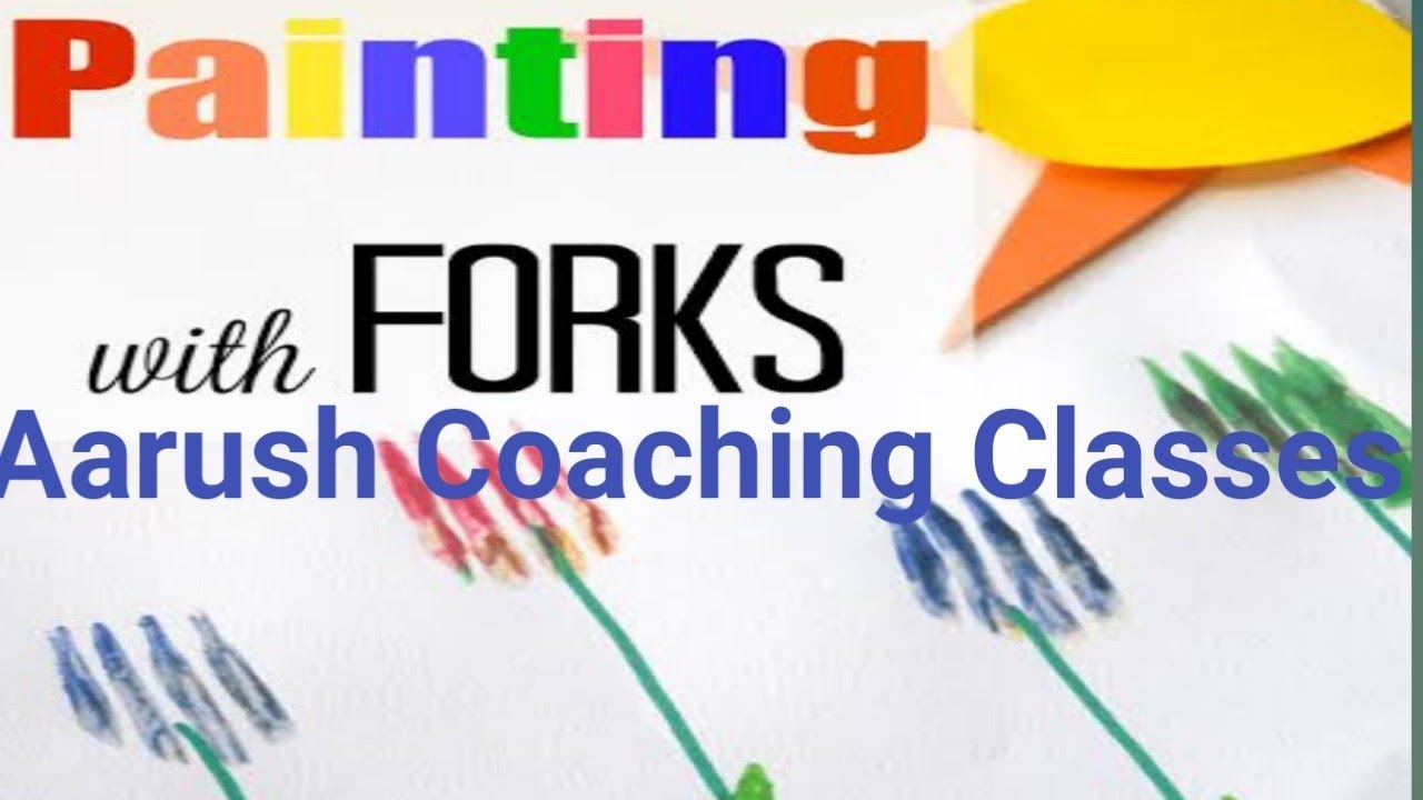 DIY Fork Painting, Fork Painting, Painting for Kids, Fork Art, Kid Activity, Fork Painting Tutorial