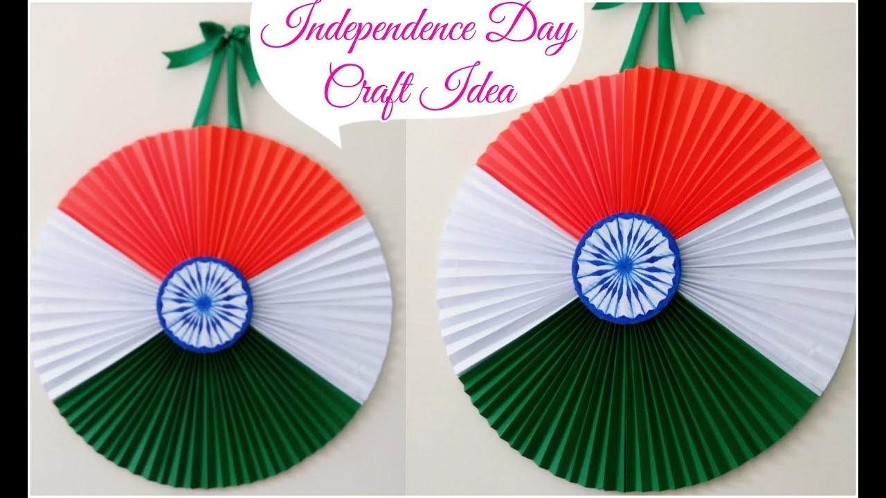 DIY Republic Day Decor Ideas/Easy Independence Day Craft for Kids/DIY Tricolour Paper wall Hanging