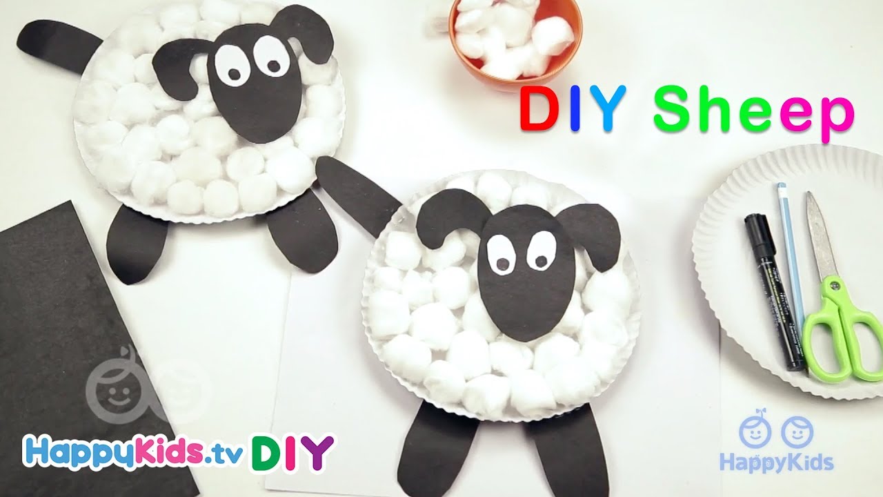 DIY Sheep | Simple Crafts | Kid's Crafts and Activities | Happykids DIY
