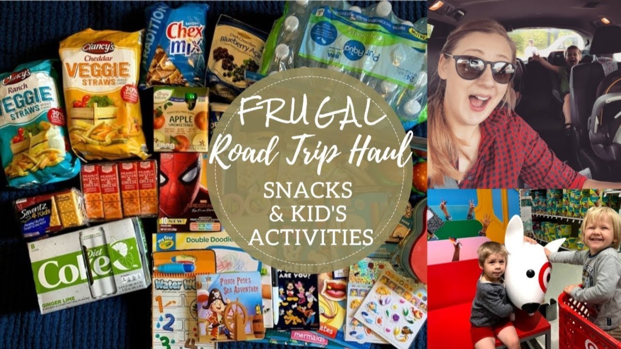 Frugal ROAD TRIP HAUL! | Snacks & Kid's Activities for Young Kids | 9 Hour Vacation Road Trip HAUL