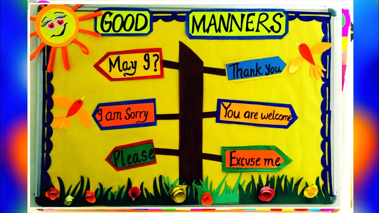 Good habits and good manners chart for kid/Good manners/Good habits project/magic words