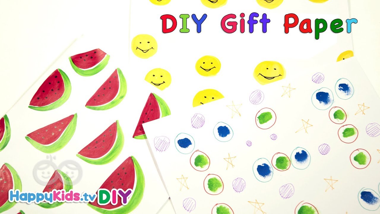 Handmade Gift Wrapping Paper | Art and Crafts | Kid's Crafts and Activities | Happykids DIY