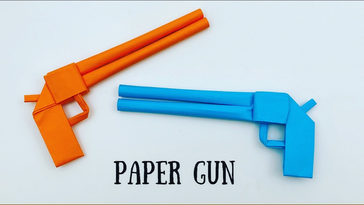 How To Make Easy Paper GUN Toy  For Kids / Nursery Craft Ideas / Paper Craft Easy / KIDS crafts