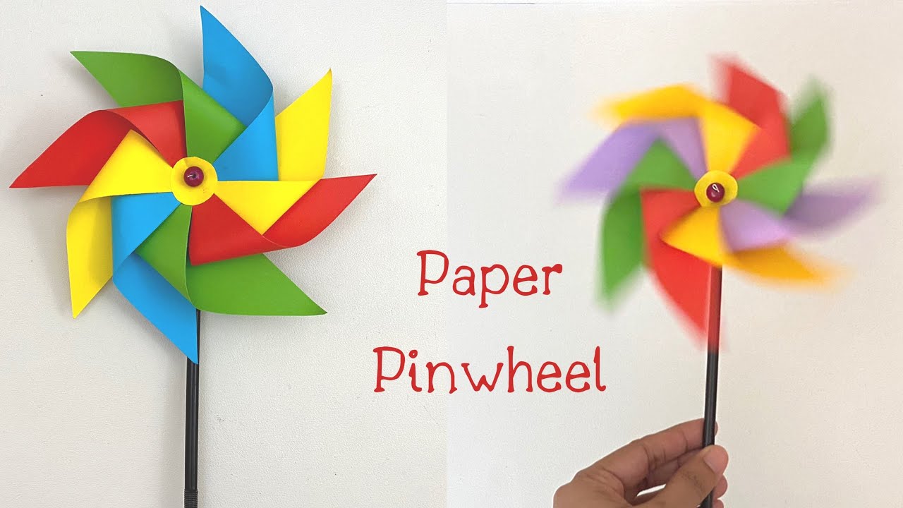 How To Make Easy Paper Pinwheel For Kids / Nursery Craft Ideas / Paper Craft Easy / KIDS crafts toys