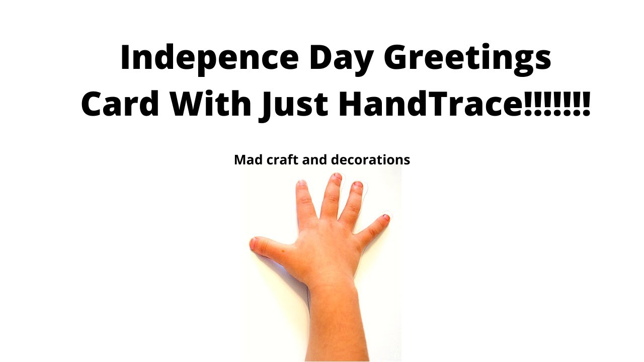 Independence Day Card For Kids|Easy Kids Paper Craft Ideas|Card with Just Hand Trace!!!