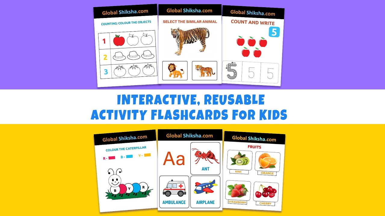 Interactive Activity Flash Cards For Kids | GlobalShiksha.com
