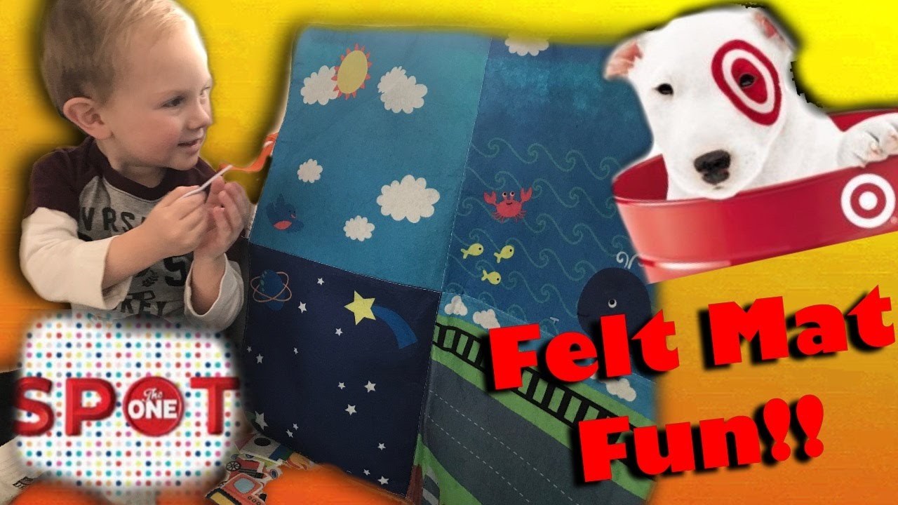 KID PLAYS WITH FELT PLAY MAT FROM TARGET DOLLAR SPOT! GREAT ACTIVITY FOR TODDLER! VIDEOS FOR TODDLER