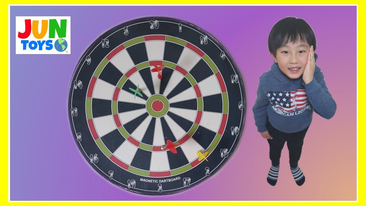 Kid Playing Darts! Dart Game for Kids! Fun Indoor Activity for Kids! Marvel Egg Surprise Jun Toys