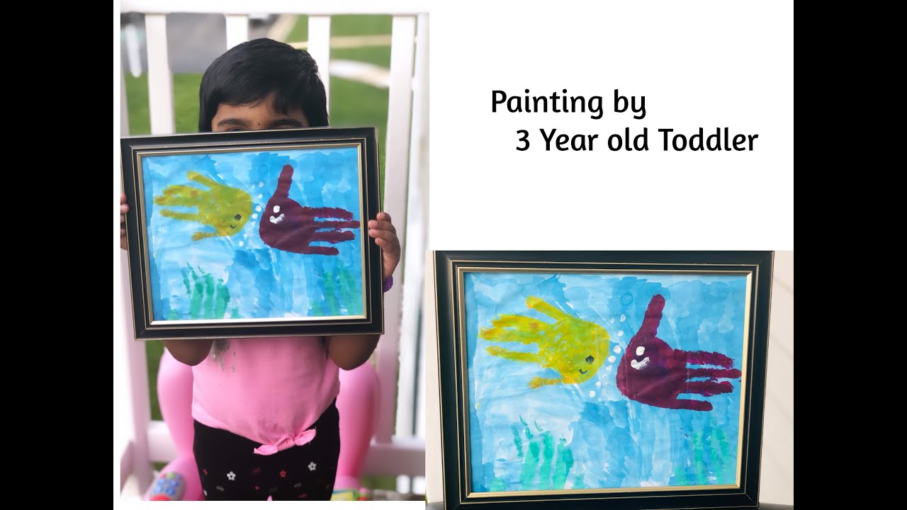 Kid's Painting | 3 Year Old Toddler Painting | Craft Activity | Fine Motor Skill