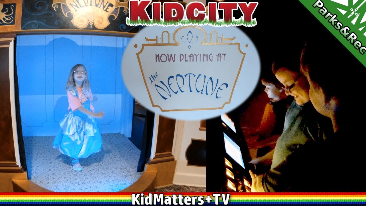 Neptune Kid theatre! KidCity CHILDREN's MUSEUM Fun Indoor Play Area-Activities [KM+Parks&Rec S01E14]