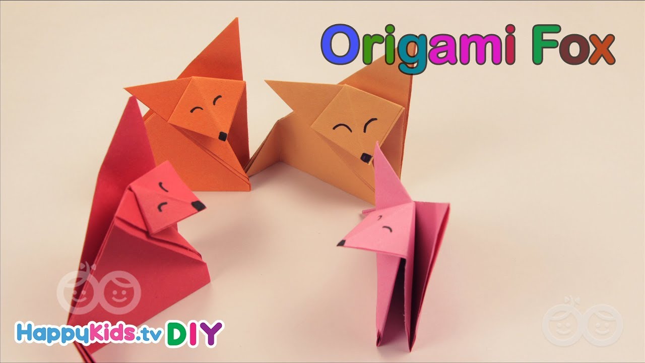 Origami Fox | Paper Crafts | Kid's Crafts and Activities | Happykids DIY