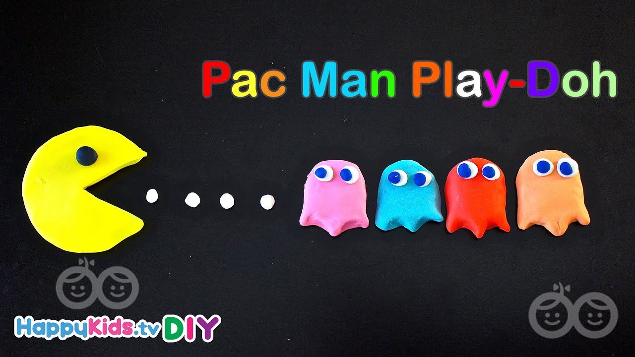 Pac Man Play Doh | PlayDough Crafts | Kid's Crafts and Activities | Happykids DIY
