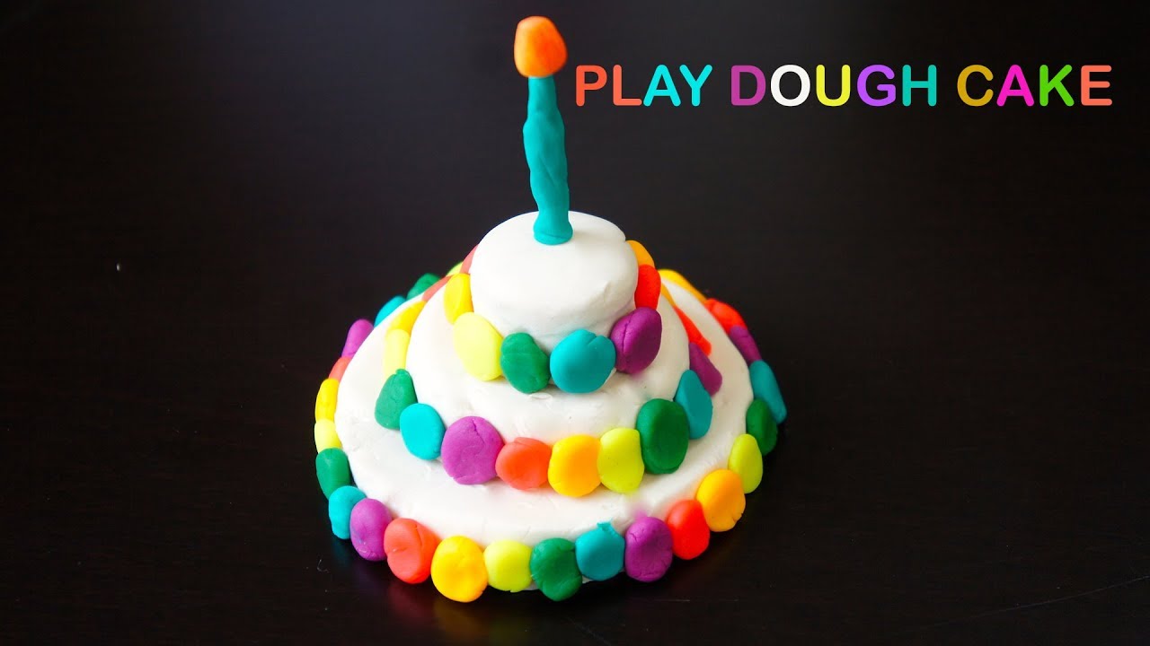 Play Dough Birthday Cake | PlayDough Crafts |  Kid's Crafts and Activities | Happykids DIY