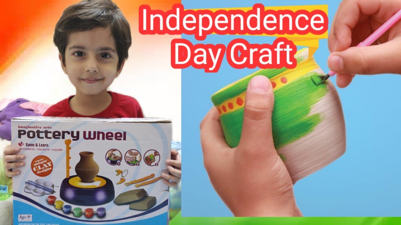 Tri color diya Making Activity... Independence Day Craft For Kids...| Pottery Art