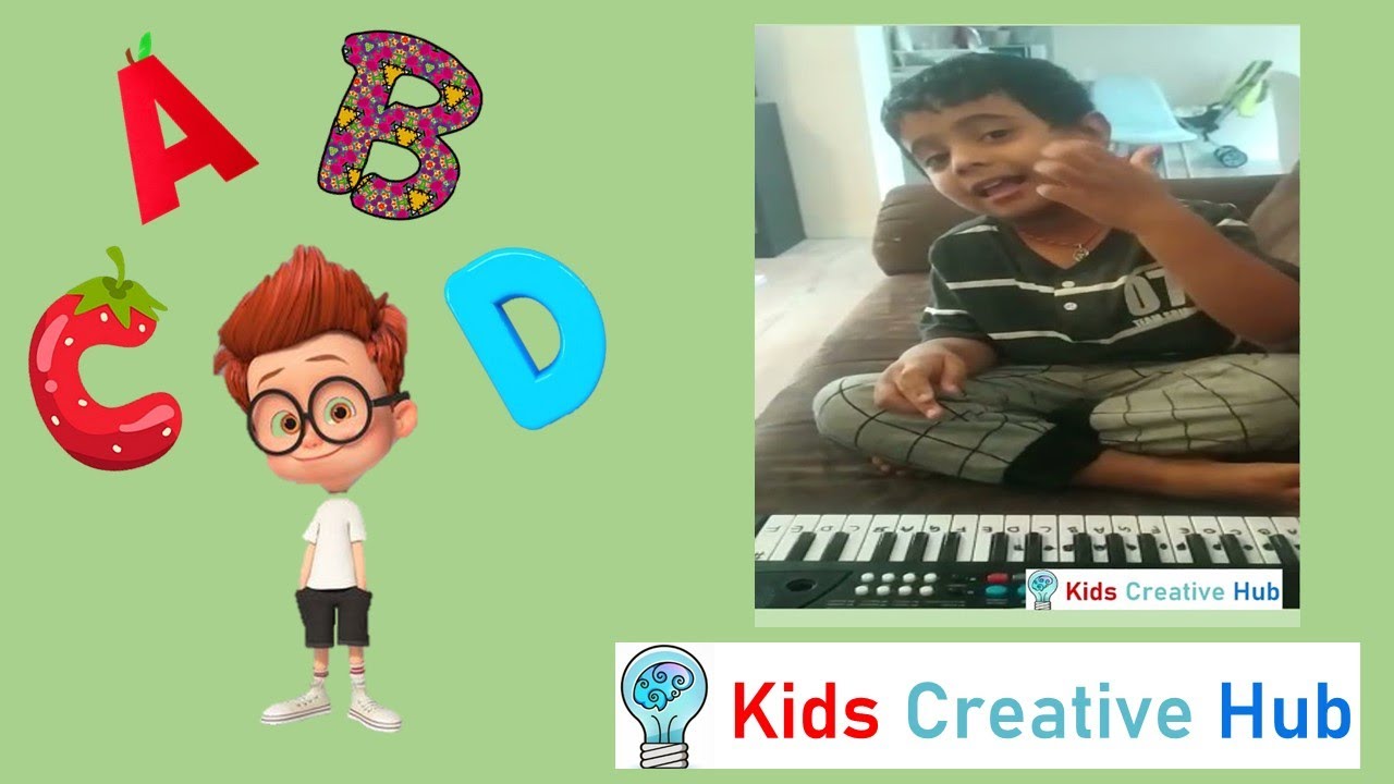 abcd song with piano | fun & learn activity | kids creative hub
