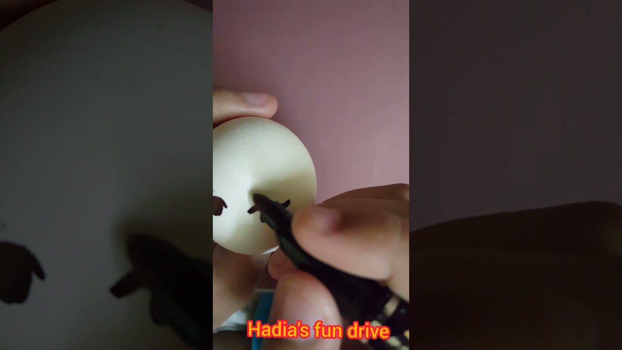egg shell doll || kids indoor activities || short video || hadia's fun drive || diy eggshell art