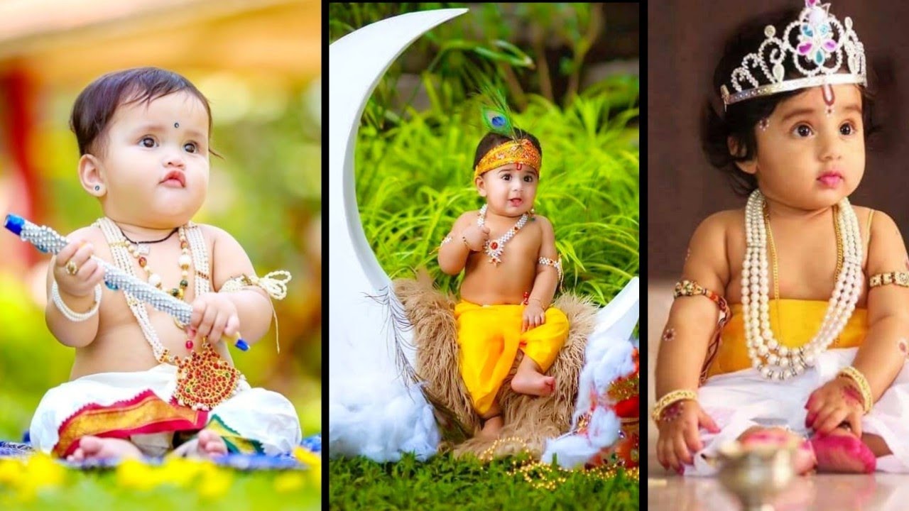 Krishna Costume for kids ll Krishna baby photography ideas ll Little krishna photoshoot ideas.