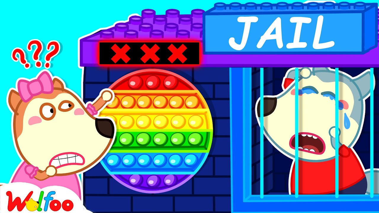 Wolfoo Plays Pop It Challenge With Colorful Lego Jail - Wolfoo Learns Colors for Kids |Wolfoo Family