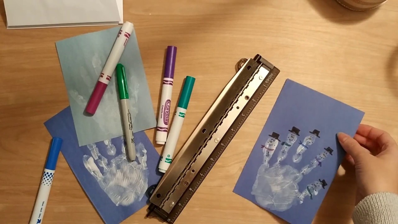 Mini Maker: Kid Craft | DIY Snowman Ornament | Teacher Gifts | Handprint Card Idea | Vlogmas