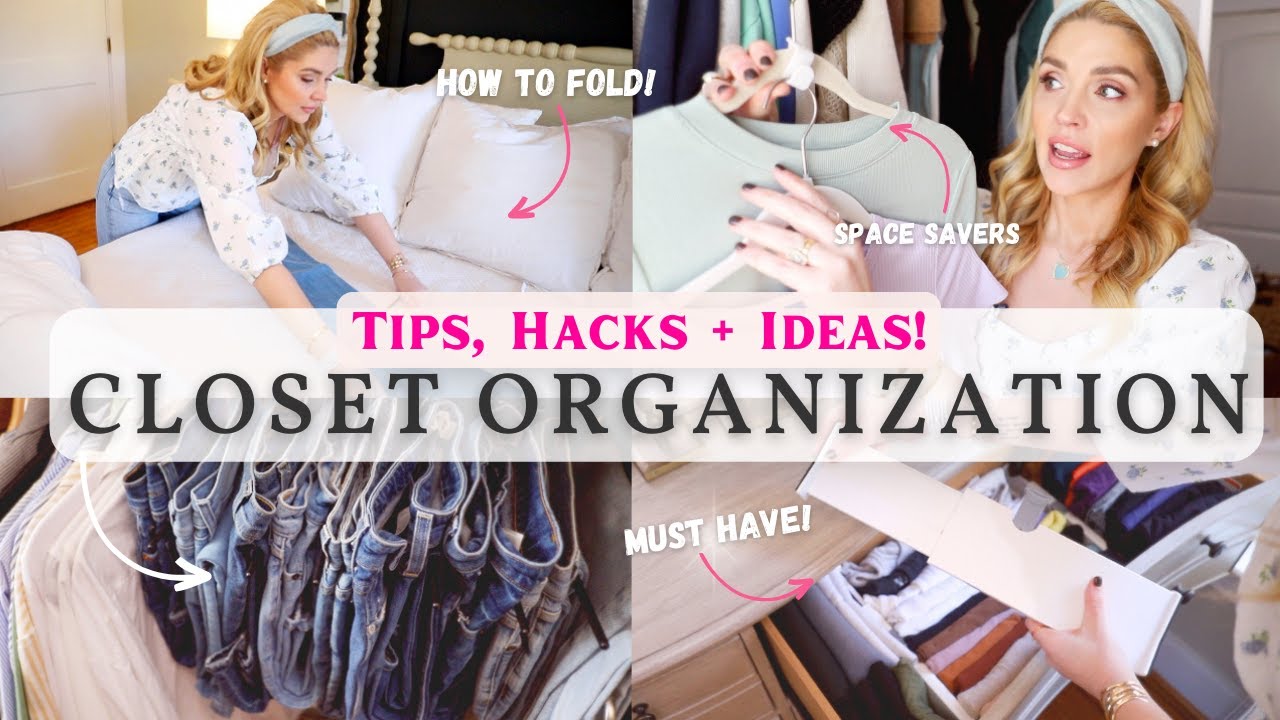 10 EASY Closet Organization Tips! (hacks + ideas that actually work!)