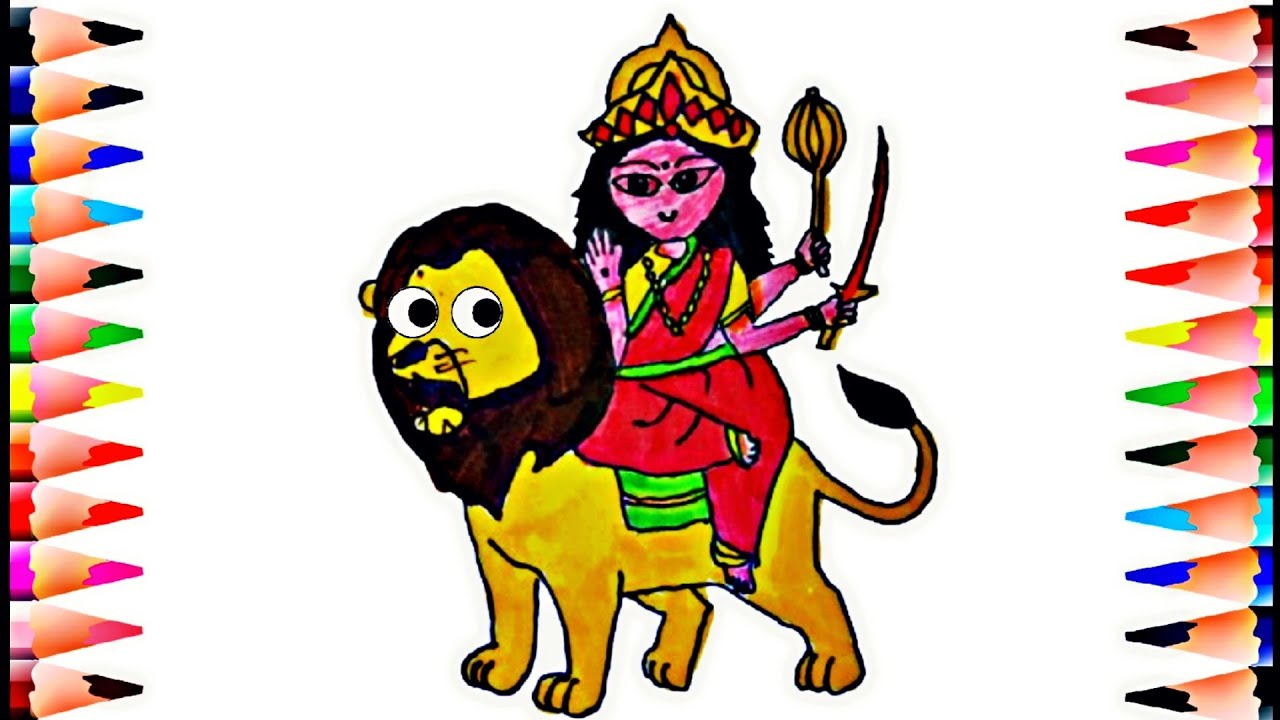 How To Draw🖌️✍🏼Nav Durga Navratri Special | Drawing For Kids & Toddlers#shortfeed#ayodhya #shorts