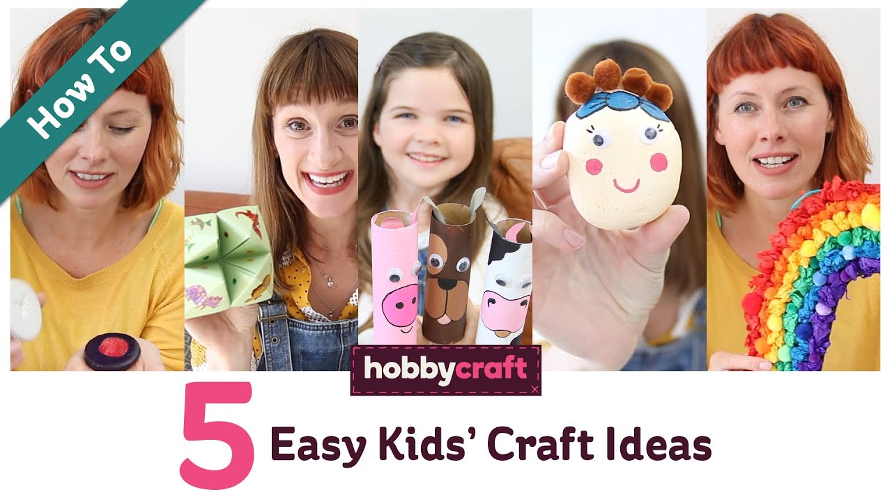 5 Easy Kids’ Craft Ideas for Making at Home | Kids’ Craft Club | Hobbycraft